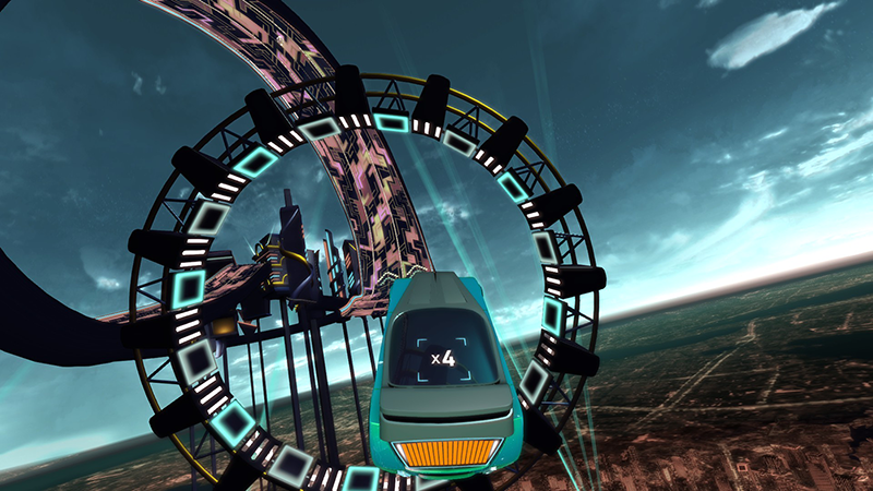 An in-game action shot showing the Ghost vehicle mid-jump.