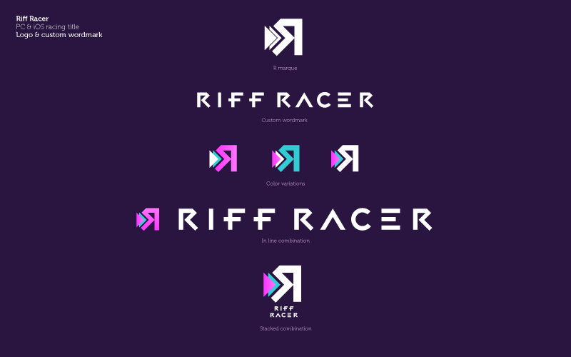 The Riff Racer logo design.
