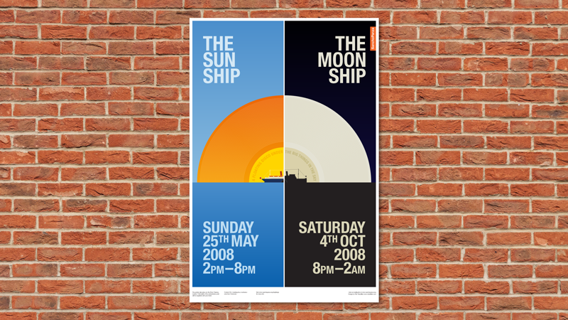 Poster for The Sun Ship and The Moon Ship boat parties